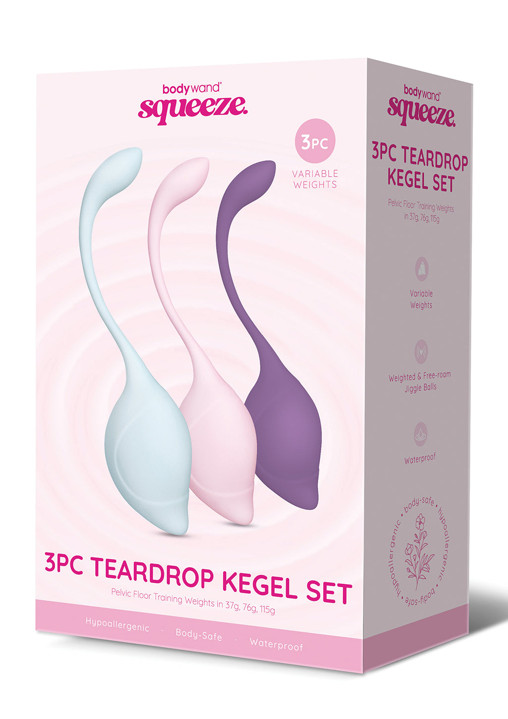 Bodywand Squeeze 3 Piece Teardrop Kegel Set