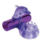 Bodywand Rechargeable Dolphin Ring W/ Ticklers - Purple